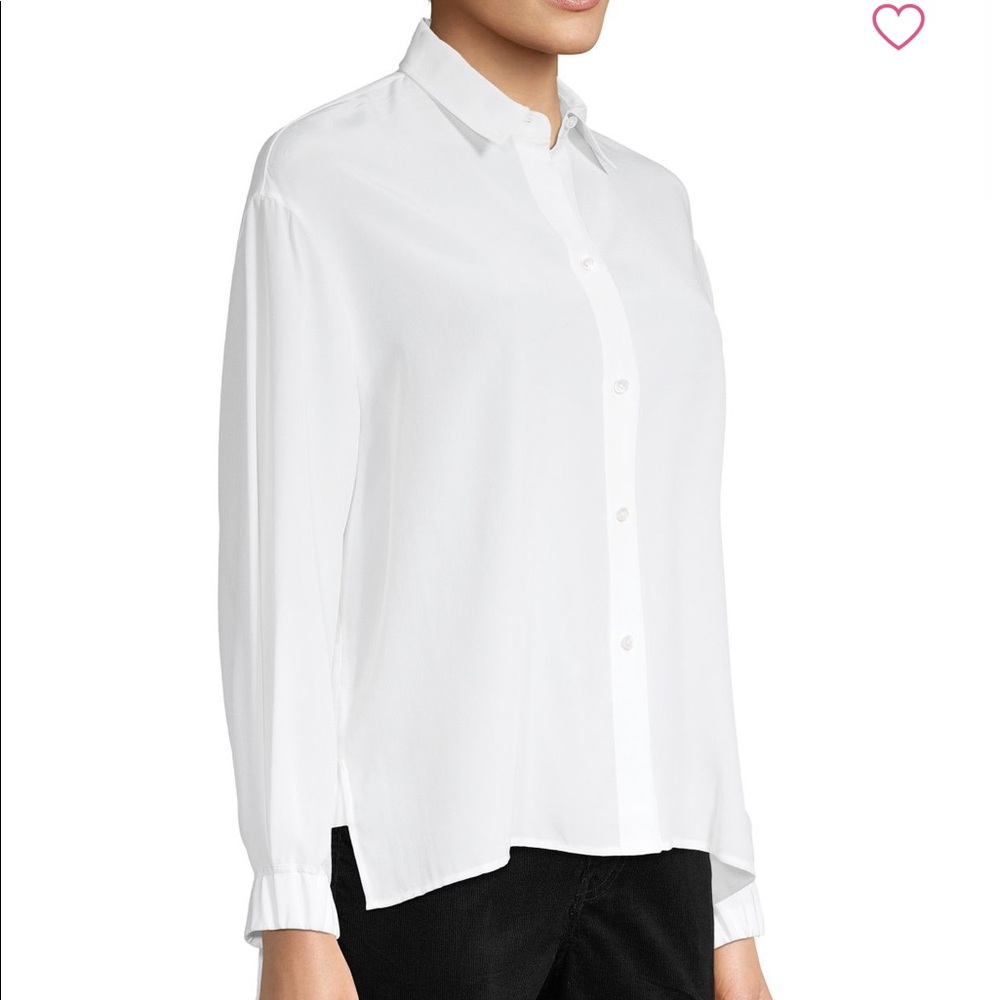 silk tie sleeve blouse
